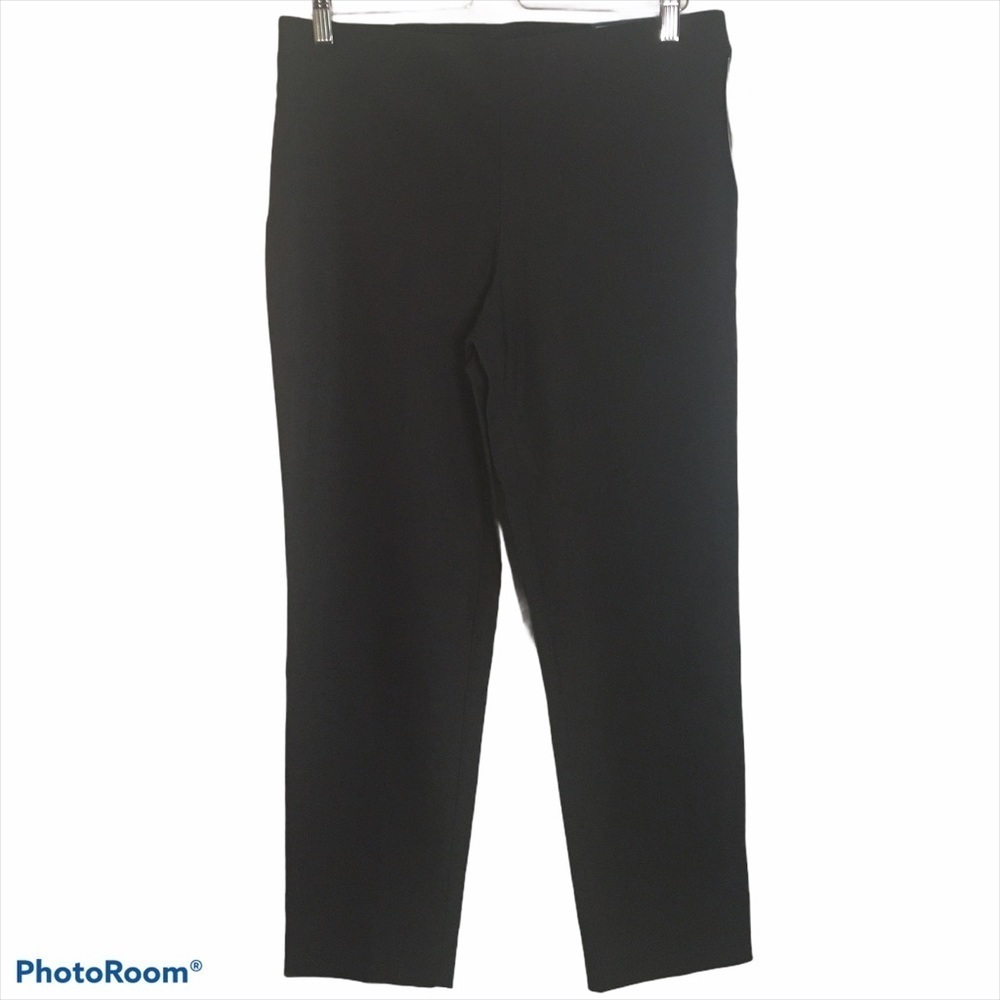 Charter Club Skinny Ankle Mid Rise Split Hem Black Jeans 12